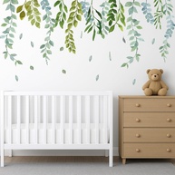 Adesivo de Parede Safari Infantil com Folhagem Tropicana - Decore o Quarto com Estilo e Natureza - imagem 1