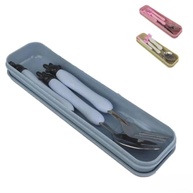 Jogo de Talher com Estojo Inox 3 Peças - Ideal para Marmitas e Viagens - imagem 1