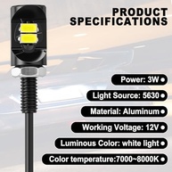 Kit 10 Luzes de Placa LED 12V Alumínio - Iluminação Brilhante para Carros, Motos e Trailers - imagem 5