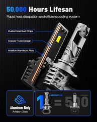 Faróis de Neblina NOVSIGHT 9005 HB3: 32000LM, 6500K Branco Frio e Instalação Plug and Play - imagem 4