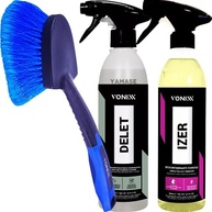 Kit Limpeza Completa Vonixx: Delet Limpa Pneu 500ml, Izer Limpa Rodas e Escova Média - imagem 2