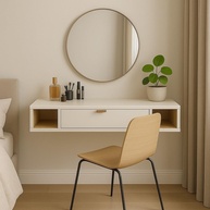 Penteadeira Moderna com Porta e Nichos – Tampo Amplo para Quarto e Closet | Design Versátil e Funcional - imagem 1