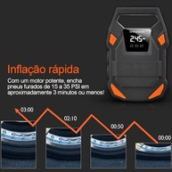 Compressor de Ar Automotivo 12V Portátil com LED: Infla e Calibra Pneus Rapidamente! - imagem 3