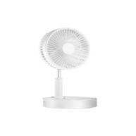 Ventilador Portátil Dobrável 4 Velocidades Recarregável USB - Mesa e Coluna Silencioso Branco - imagem 1
