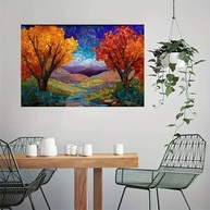 Pôster Vintage Autumn Trees River Valley 30x45cm - Arte Rústica para Decorar Casa e Escritório - imagem 5