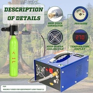 Compressor de Ar PCP 4500PSI 12V/110V - Portátil e Potente para Paintball e Scuba - imagem 3