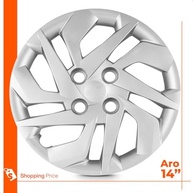 Kit 4 Calotas Aro 14 Hb20 2020 Prata Cubo Baixo Grid - Design e Proteção! - imagem 4