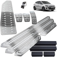 Kit Soleiras Aço Inox Escovado e Pedaleiras HB20 2023+ | Design Premium e Proteção - imagem 1