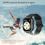 Smartwatch Feminino e Masculino com GPS, Alexa, 3ATM Natação e Chamadas Bluetooth - Preto - imagem 5