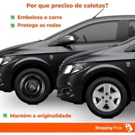 Kit 4 Calotas Aro 14 Prisma Montana 2011-2017 Grid Prata - Estilo e Proteção - imagem 3