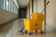 Carro Balde Profissional com Espremedor 20L - Divisor de Águas e Rodas Giratórias para Limpeza Comercial - imagem 3