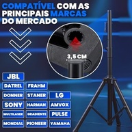 Suporte Pedestal Tripe Universal para Caixas de Som JBL, Mondial, Amvox e Mais - Profissional e Estável - imagem 5