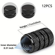 12 Tampas de Válvula de Pneu em Alumínio Universal - Proteção e Estilo para Seu Veículo - imagem 3