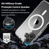 Capa Mag-Safe Premium para iPhone 17: Transparente, Anti-Amarelamento e Proteção de Câmera - imagem 3