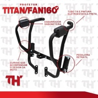 Protetor de Carenagem para Honda Titan Fan 160: Segurança e Estilo em Preto Fosco - imagem 3