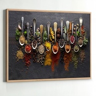 Quadro Decorativo com Moldura Colheres Tempero - Impressão 4K para Sala e Cozinha - imagem 4