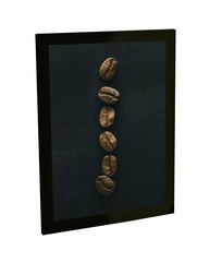 Quadro Decorativo Café com Grãos - Moldura Moderna para Cozinha, Sala e Quarto - imagem 1