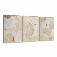 Quadro Decorativo Abstrato Moderno com Moldura e Vidro - Estilo Luxo para Sala, Quarto e Hall - imagem 2