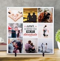 Quadro Personalizado com 8 Fotos e Mensagem - Presente Criativo para Namorados - imagem 3