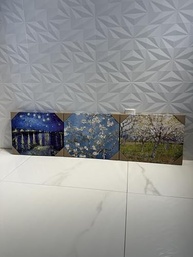 Kit 3 Quadros Decorativos Canvas 40x50cm - Arte Van Gogh para Sala, Quarto e Corredor - imagem 5