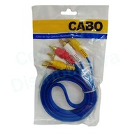 Cabo RCA Azul 1.5m 3+3: Conecte sua TV, DVD e Áudio com Qualidade! - imagem 4