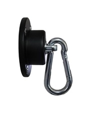 Suporte Rede Redondo com Rolamento e Mosquetão - Preto (Par) - Segurança e Praticidade - imagem 3