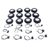 Luz Traseira LED 5cm Redonda Vermelha 12x - 4 LEDs por Luz - 10-30V com Arnês para Reboque e Caminhão - imagem 5