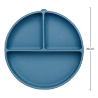 Pratinho em Silicone com Ventosa Azul Escuro - Seguro, Higiênico e Prático para Refeições Infantis - imagem 3