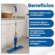 Mop Spray Vertical com Reservatório 380ml - Refil Lavável para Pisos de Cerâmica e Madeira - imagem 3