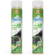 KIT 2 Limpa Ar Condicionado Carro Breeze Lima Limão Pro Auto 300ml - Refrescância e Higiene Profunda - imagem 1