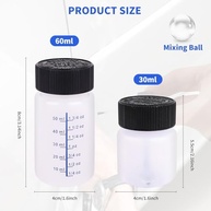 Kit com 64 Frascos de Tinta de Retoque com Pincel e Bola de Mistura - 28,3g e 56,7g - imagem 4