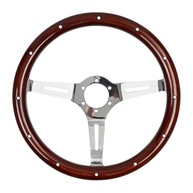 Volante Clássico Madeira Vintage - Toque Retrô e Charme para Seu Carro - imagem 2