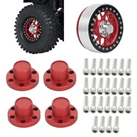 Tampa de Roda Metal 1.9/2.2 Vermelha - Upgrade Estiloso e Durável para seu RC 1:10 - imagem 3