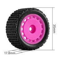 Pneus e Rodas INJORA Pré-Montados Magenta para Losi Micro-T 1/28 - Grip Superior e Estilo! - imagem 3