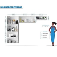 Cozinha Itatiaia Rose 3 Peças com Acabamento Branco Brilho e Corrediças Telescópicas - imagem 3