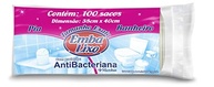 Embalixo Saco Lixo Antibactéria Pia e Banheiro 38x40cm - 100 Unidades - imagem 3