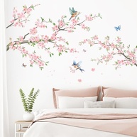 Adesivos de Parede Flor Rosa SHUCHING - Vinil Decorativo Descascar e Colar para Quarto e Sala - imagem 2