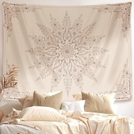 Tapeçaria Floral Mandala Boho - Decoração de Parede Estilo Mandala para Quarto e Sala - imagem 2