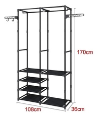 Organizador Multiuso Arara + Cabideiro + Sapateira + Prateleiras para Closet e Quarto - imagem 4