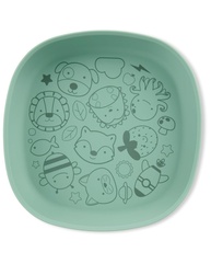 Prato Infantil de Silicone Zoo Verde Skip Hop - Design Divertido e Seguro para Refeições Saudáveis - imagem 1