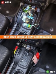 Organizador de Console Savadicar GT-3 para Jeep Wrangler JK: Mais Espaço e Estilo Off-Road - imagem 4