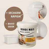 Tinta Standard Rende Mais Branco Fosco - Alta Cobertura e Secagem Rápida para Paredes (3,6L) - imagem 3