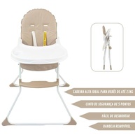 Cadeira de Alimentação Alta Nick Areia - Segura, Confortável e Prática para Bebês até 23kg - imagem 3