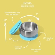 Tigela de Inox com Anel de Sucção Avanchy - Segura, Isolada e Prática para Bebês - imagem 4