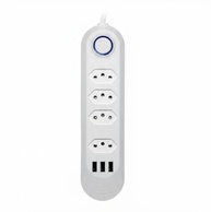 Extensão Inteligente 6 Tomadas + 3 USB: Organize e Carregue Tudo com Segurança! - imagem 1