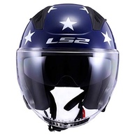 Capacete LS2 Copter Aberto Vermelho Americano/Branco/Azul - Segurança e Estilo para Motociclistas - imagem 4