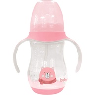 Copo com Alça Ursinho Buba Rosa 250ml - Seguro, Ergonômico e Livre de BPA - imagem 1