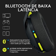 Headset Gamer Sem Fio Logitech G435 LIGHTSPEED, Conexão USB e Bluetooth, Design Leve e Confortável, Microfone Embutido, Bateria de até 18h - Compatível com Dolby Atmos, PC, PS4, PS5, Mobile – Preto - imagem 3