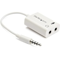 Adaptador P2 Macho para 2 Fêmeas: Fone e Microfone Separados | Branco - imagem 2