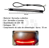 Luz LED Universal Moto 3 em 1: Freio, Lanterna e Seta (Vermelho/Laranja) - imagem 4
